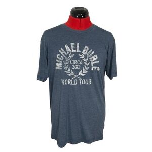 Michael Bublé Circa 2013 World Tour Blue Tee Size Medium.
